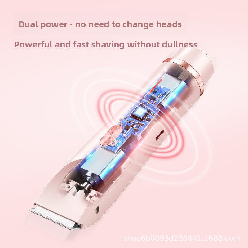 Lustrelle Softline Trim — Waterproof Dual-Head Electric Hair Remover