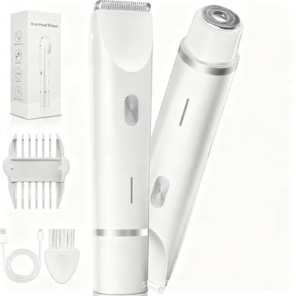 Lustrelle Softline Trim — Waterproof Dual-Head Electric Hair Remover