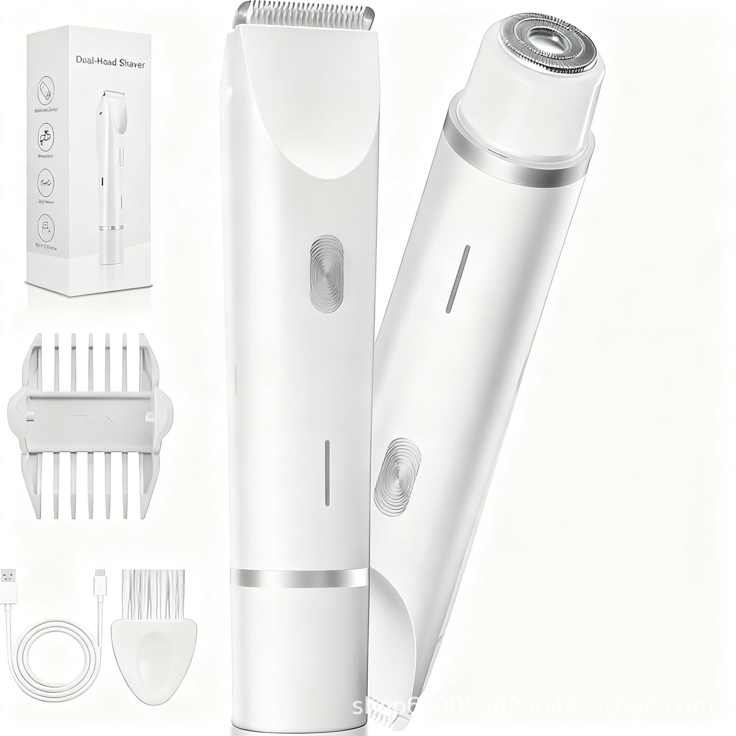 Lustrelle Softline Trim — Waterproof Dual-Head Electric Hair Remover