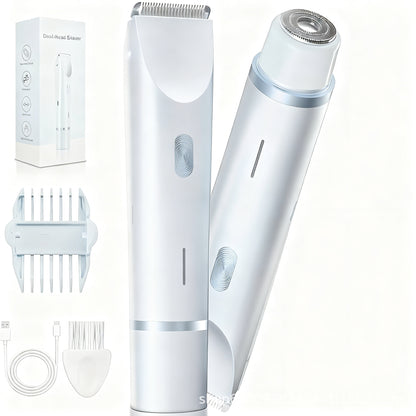 Lustrelle Softline Trim — Waterproof Dual-Head Electric Hair Remover