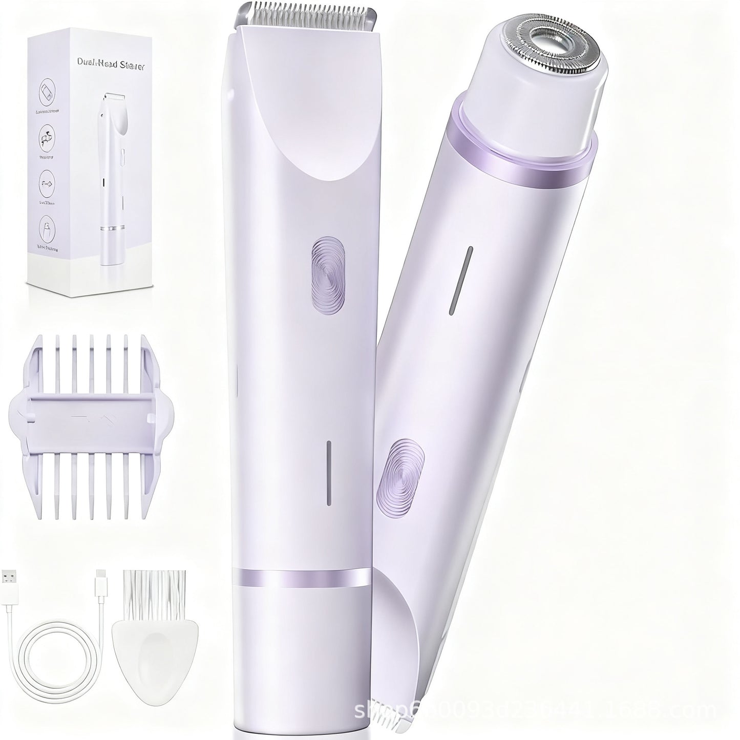 Lustrelle Softline Trim — Waterproof Dual-Head Electric Hair Remover
