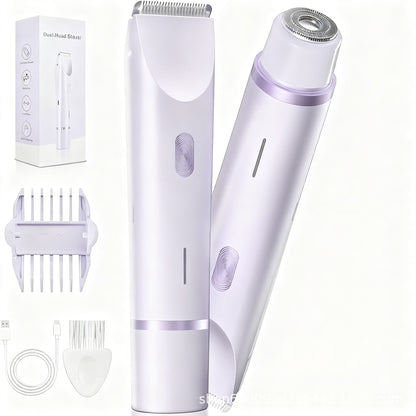Lustrelle Softline Trim — Waterproof Dual-Head Electric Hair Remover