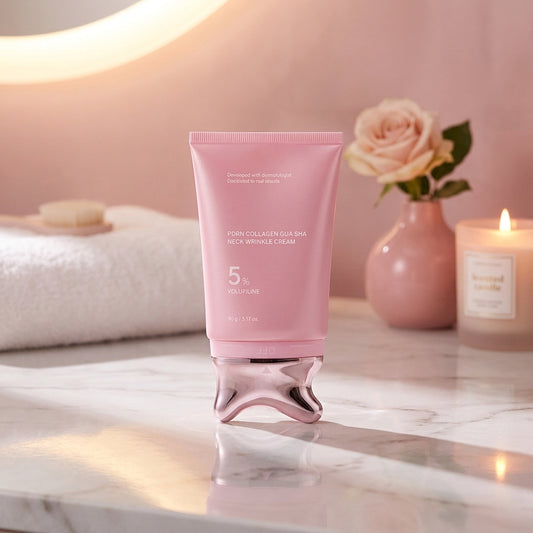 2-in-1 Gua Sha Neck Cream — Collagen Firming Treatment